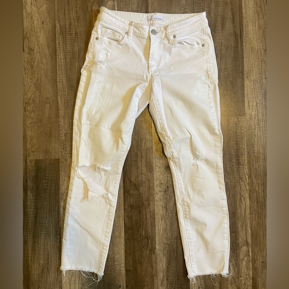 Loft white jeans